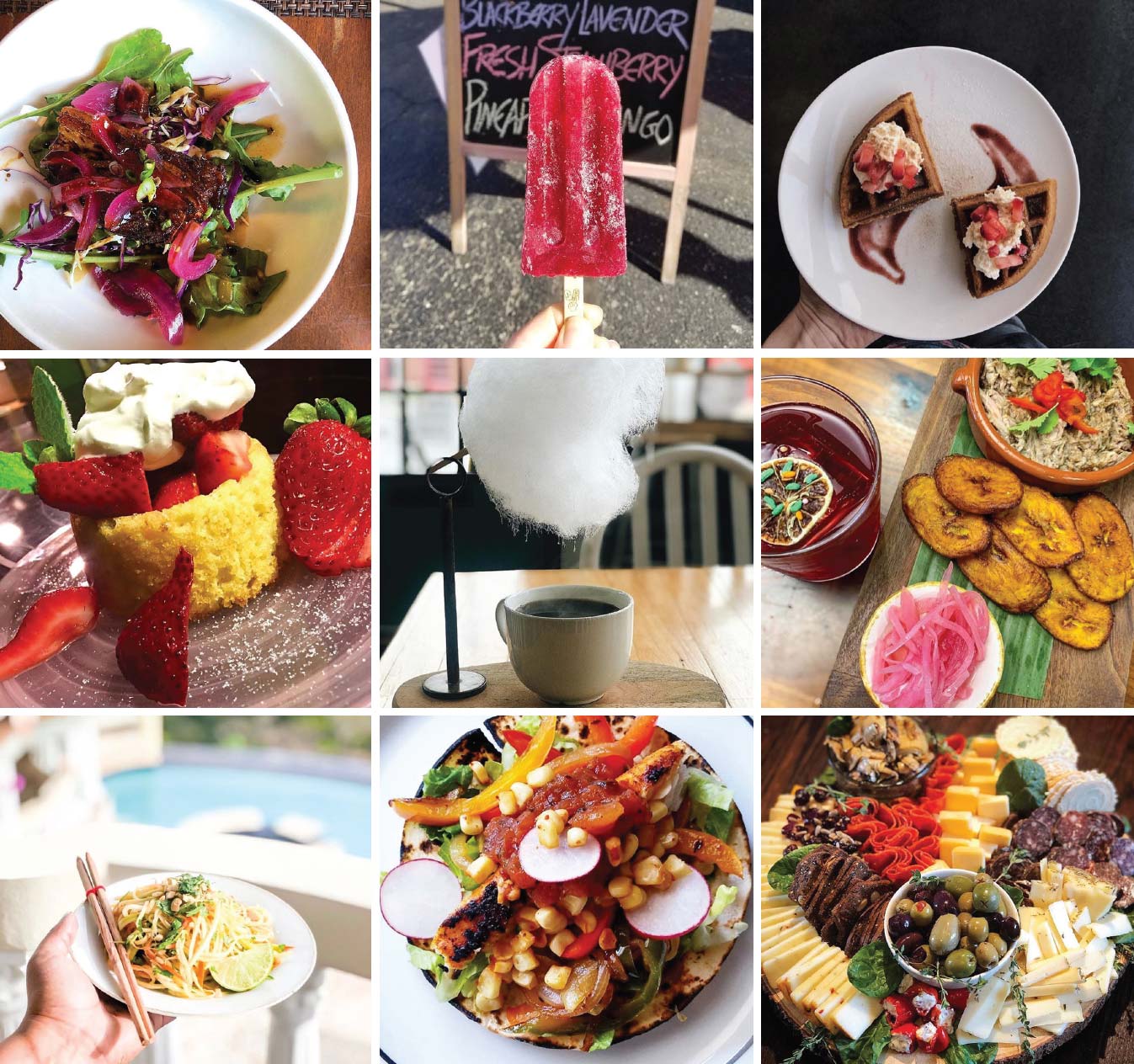 compilation of Columbus region instagram food images