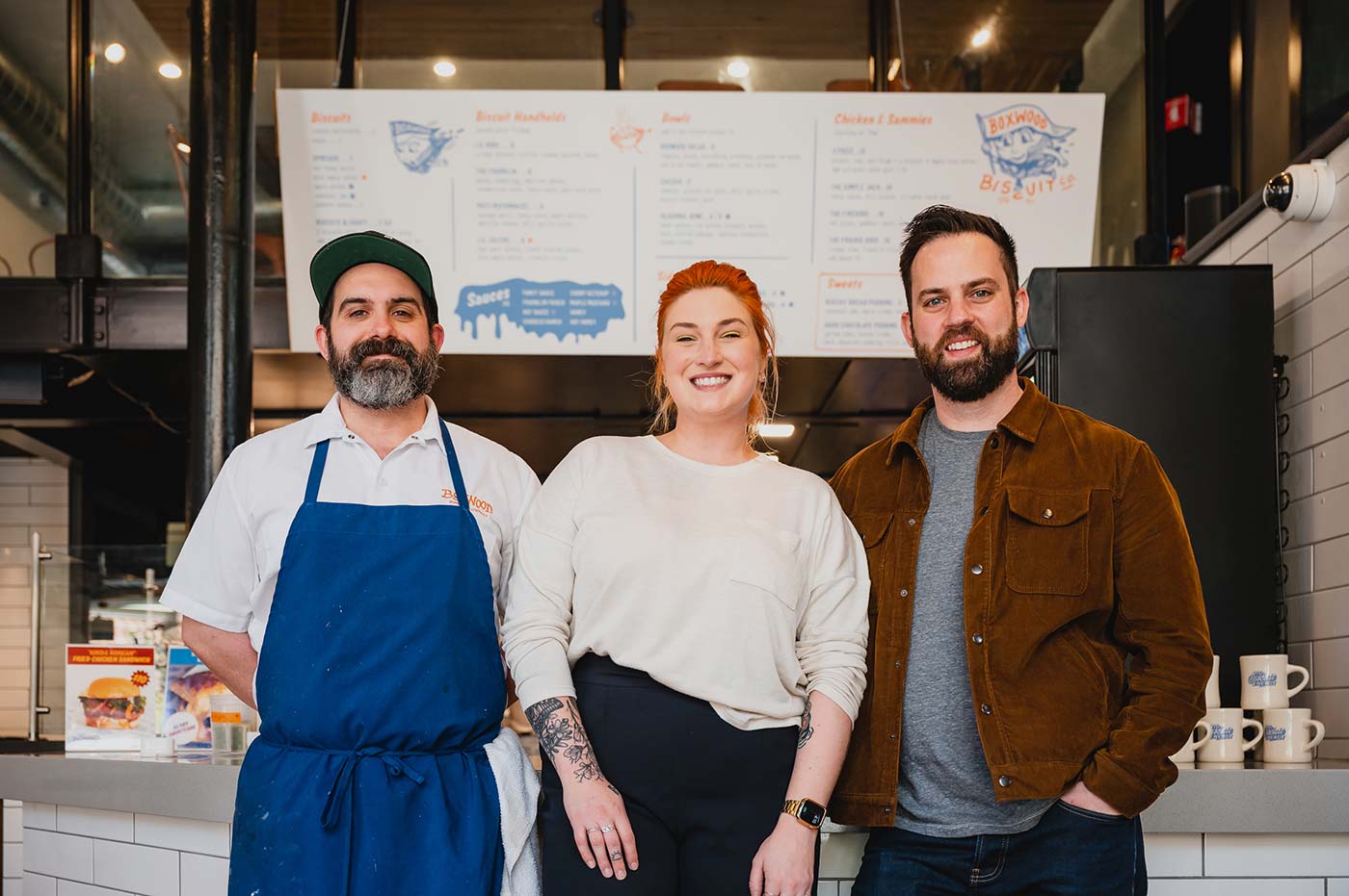 The Boxwood entrepreneurs: From left, Tyler Minnis, Annie Pierce and Luke Pierce