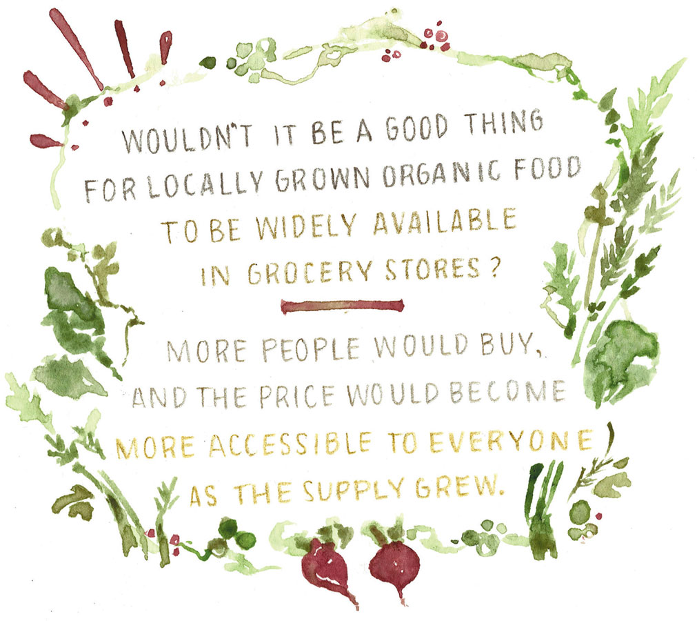 locally grown organic foods available in grocery stores graphic