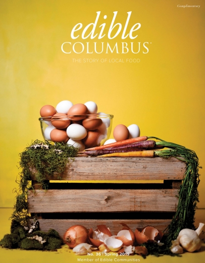 cover of Edible Columbus magazine - Spring 2019