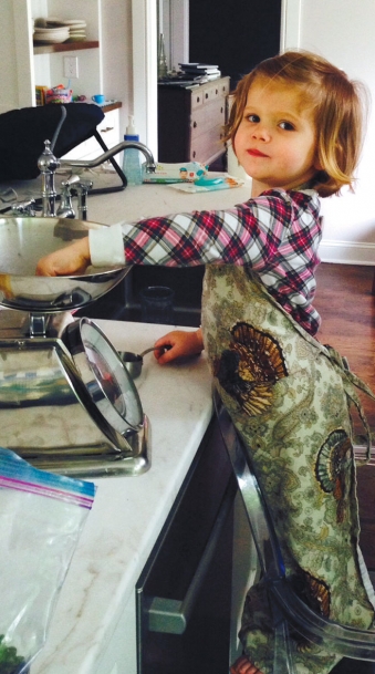 Marlowe in the kitchen