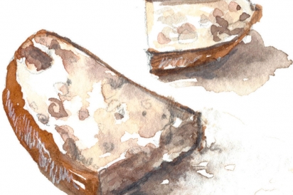 illustration of slice of hearty white bread