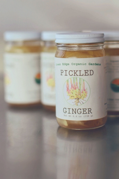 pickled ginger in a jar