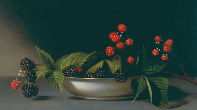 Raphaelle Peale, “Blackberries" oil painting
